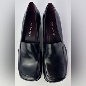 Enzo Angiolini Women’s Black Leather Loafers Slip On Shoes 6.5 M